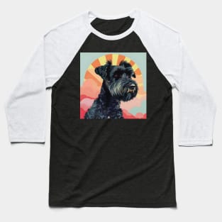 Retro Kerry Blue Terrier: Pastel Pup Revival Baseball T-Shirt